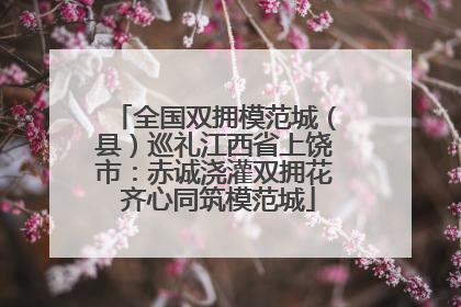 全国双拥模范城（县）巡礼江西省上饶市：赤诚浇灌双拥花 齐心同筑模范城