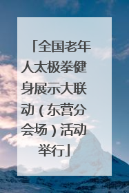 全国老年人太极拳健身展示大联动（东营分会场）活动举行