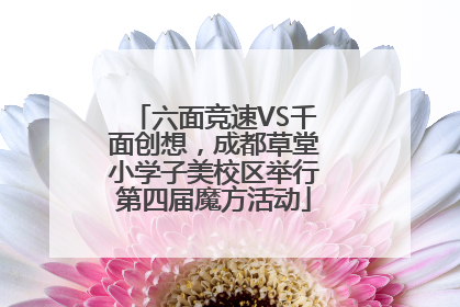 六面竞速VS千面创想，成都草堂小学子美校区举行第四届魔方活动