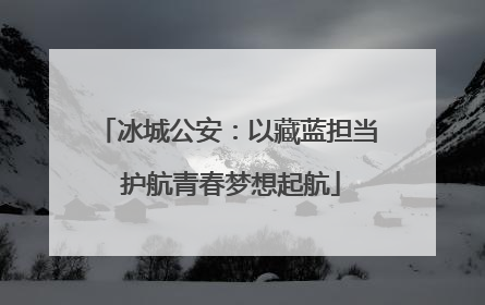 冰城公安：以藏蓝担当 护航青春梦想起航