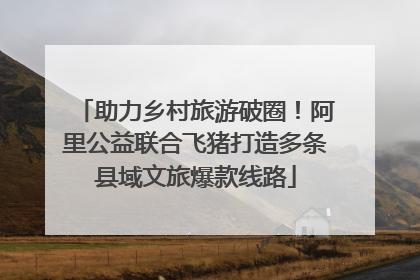 助力乡村旅游破圈！阿里公益联合飞猪打造多条县域文旅爆款线路