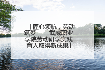 匠心领航，劳动筑梦——武威职业学院劳动研学实践育人取得新成果