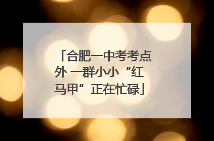 合肥一中考考点外 一群小小“红马甲”正在忙碌