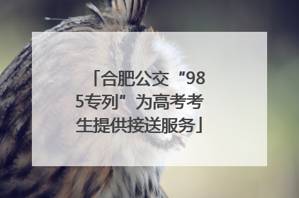 合肥公交“985专列”为高考考生提供接送服务
