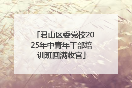 君山区委党校2025年中青年干部培训班圆满收官