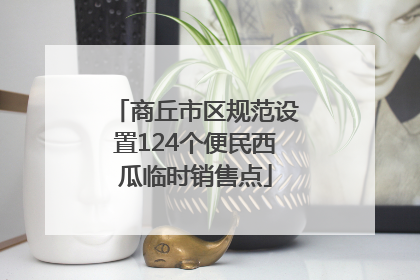 商丘市区规范设置124个便民西瓜临时销售点