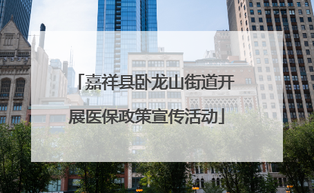 嘉祥县卧龙山街道开展医保政策宣传活动
