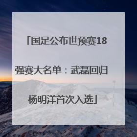 国足公布世预赛18强赛大名单：武磊回归 杨明洋首次入选