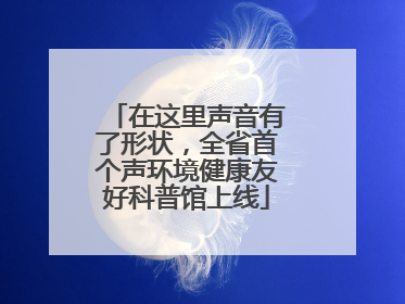 在这里声音有了形状，全省首个声环境健康友好科普馆上线