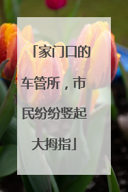 家门口的车管所，市民纷纷竖起大拇指