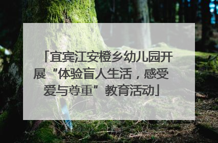 宜宾江安橙乡幼儿园开展“体验盲人生活，感受爱与尊重”教育活动