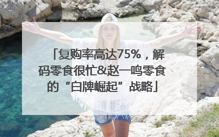 复购率高达75%，解码零食很忙&赵一鸣零食的“白牌崛起”战略