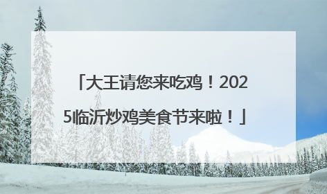大王请您来吃鸡！2025临沂炒鸡美食节来啦！