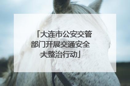 大连市公安交管部门开展交通安全大整治行动