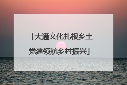 大通文化扎根乡土 党建领航乡村振兴