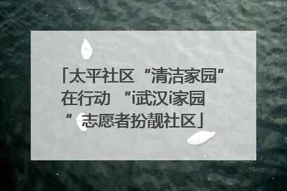 太平社区“清洁家园”在行动 “i武汉i家园”志愿者扮靓社区