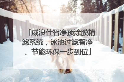 威浪仕智净预涂膜精滤系统，泳池过滤智净、节能环保一步到位