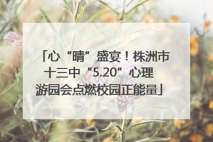 心“晴”盛宴！株洲市十三中“5.20”心理游园会点燃校园正能量