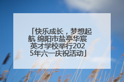 快乐成长，梦想起航 绵阳市盐亭华宸英才学校举行2025年六一庆祝活动