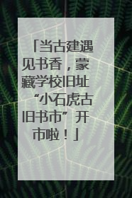 当古建遇见书香，蒙藏学校旧址“小石虎古旧书市”开市啦！