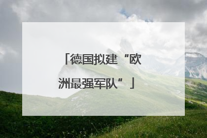 德国拟建“欧洲最强军队”