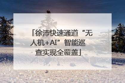 徐沛快速通道“无人机+AI”智能巡查实现全覆盖
