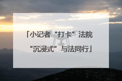 小记者“打卡”法院 “沉浸式”与法同行