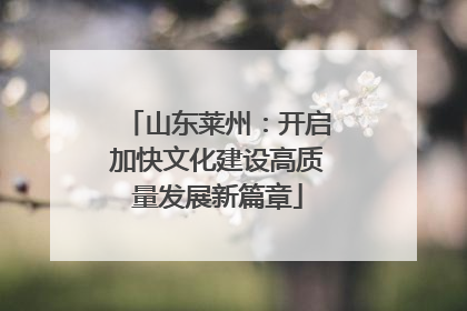 山东莱州：开启加快文化建设高质量发展新篇章