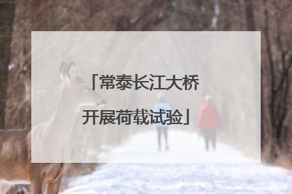 常泰长江大桥开展荷载试验