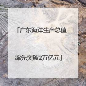 广东海洋生产总值率先突破2万亿元