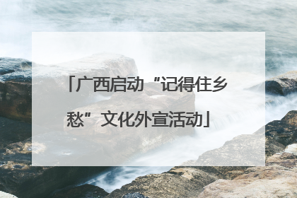 广西启动“记得住乡愁”文化外宣活动