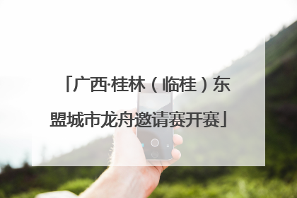 广西·桂林（临桂）东盟城市龙舟邀请赛开赛