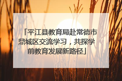 平江县教育局赴常德市鼎城区交流学习，共探学前教育发展新路径
