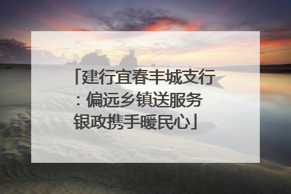 建行宜春丰城支行：偏远乡镇送服务 银政携手暖民心