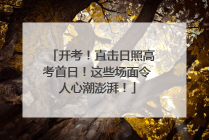 开考！直击日照高考首日！这些场面令人心潮澎湃！