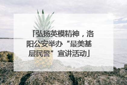 弘扬英模精神，洛阳公安举办“最美基层民警”宣讲活动