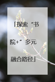 探索“书院+”多元融合路径