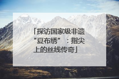 探访国家级非遗“夏布绣”:指尖上的丝线传奇