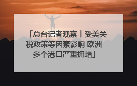 总台记者观察丨受美关税政策等因素影响 欧洲多个港口严重拥堵