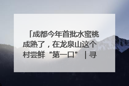 成都今年首批水蜜桃成熟了，在龙泉山这个村尝鲜“第一口”｜寻找和美乡村推荐官