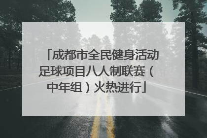 成都市全民健身活动足球项目八人制联赛（中年组）火热进行