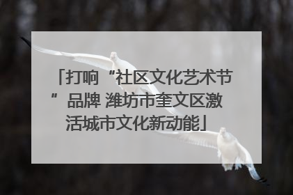 打响“社区文化艺术节”品牌 潍坊市奎文区激活城市文化新动能