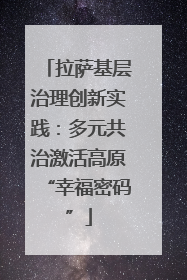 拉萨基层治理创新实践：多元共治激活高原“幸福密码”