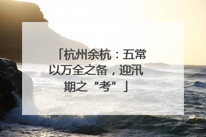 杭州余杭：五常以万全之备，迎汛期之“考”