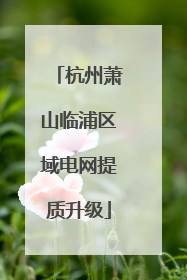 杭州萧山临浦区域电网提质升级