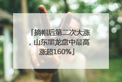 摘帽后第二次大涨，山东墨龙盘中最高涨超160%