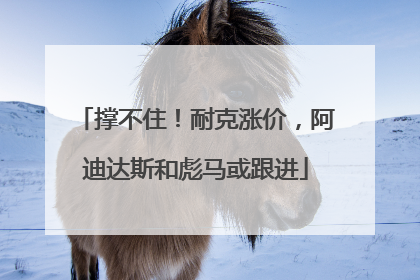 撑不住！耐克涨价，阿迪达斯和彪马或跟进