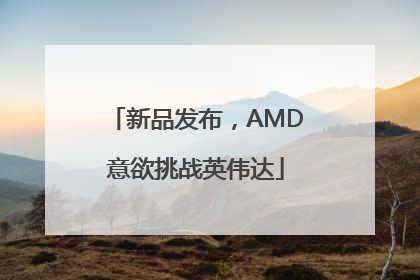 新品发布，AMD意欲挑战英伟达