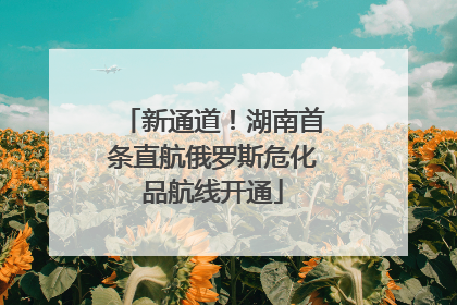 新通道！湖南首条直航俄罗斯危化品航线开通