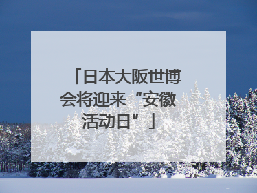日本大阪世博会将迎来“安徽活动日”